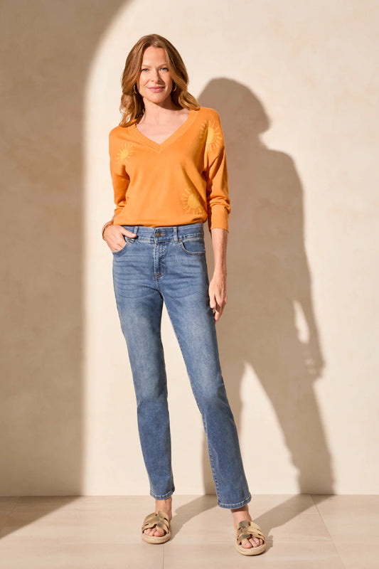 SOPHIA CURVY FIT STRAIGHT LEG JEANS-DK VINTAGE