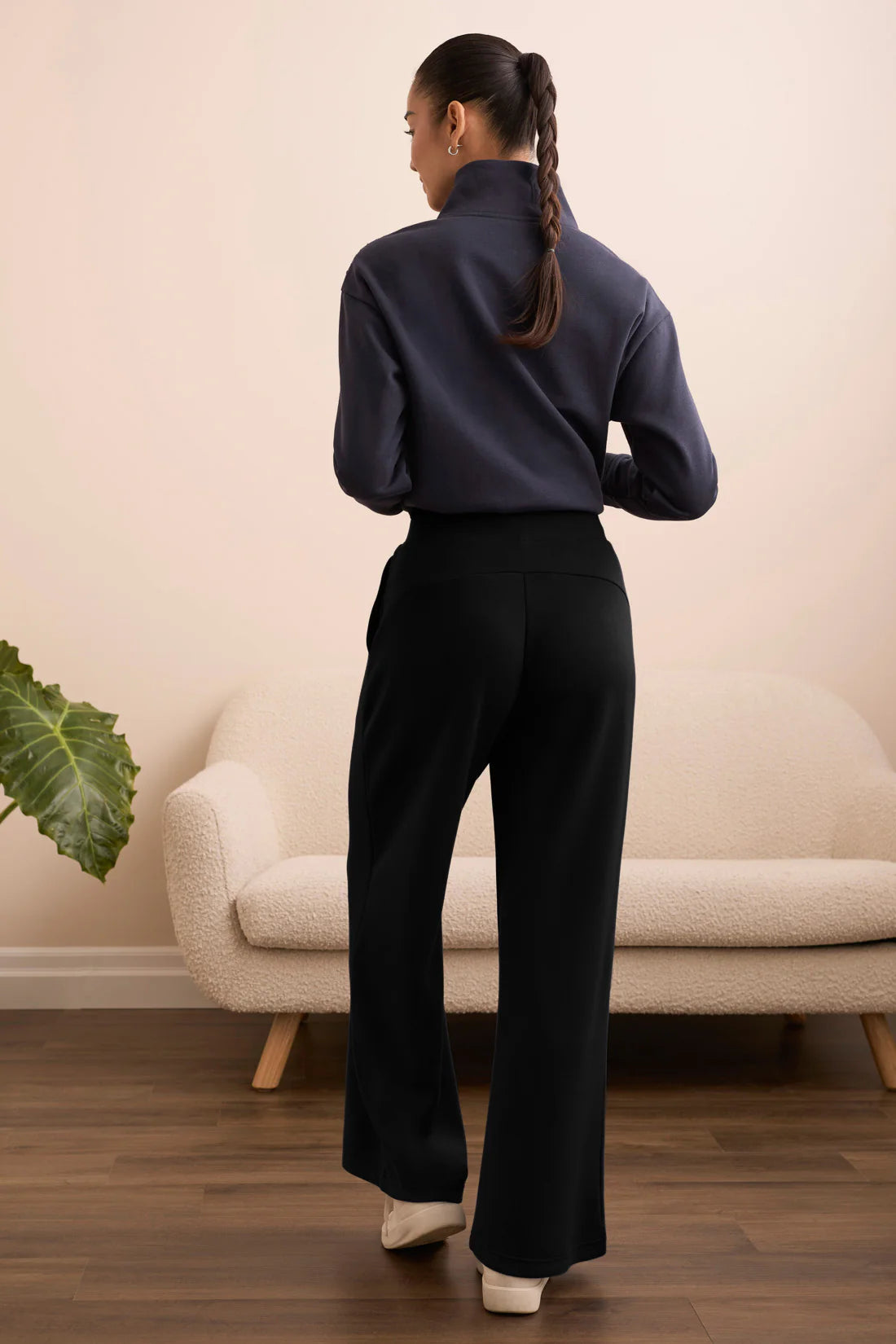 TECHNO LUX WIDE LEG PULL-ON PANTS