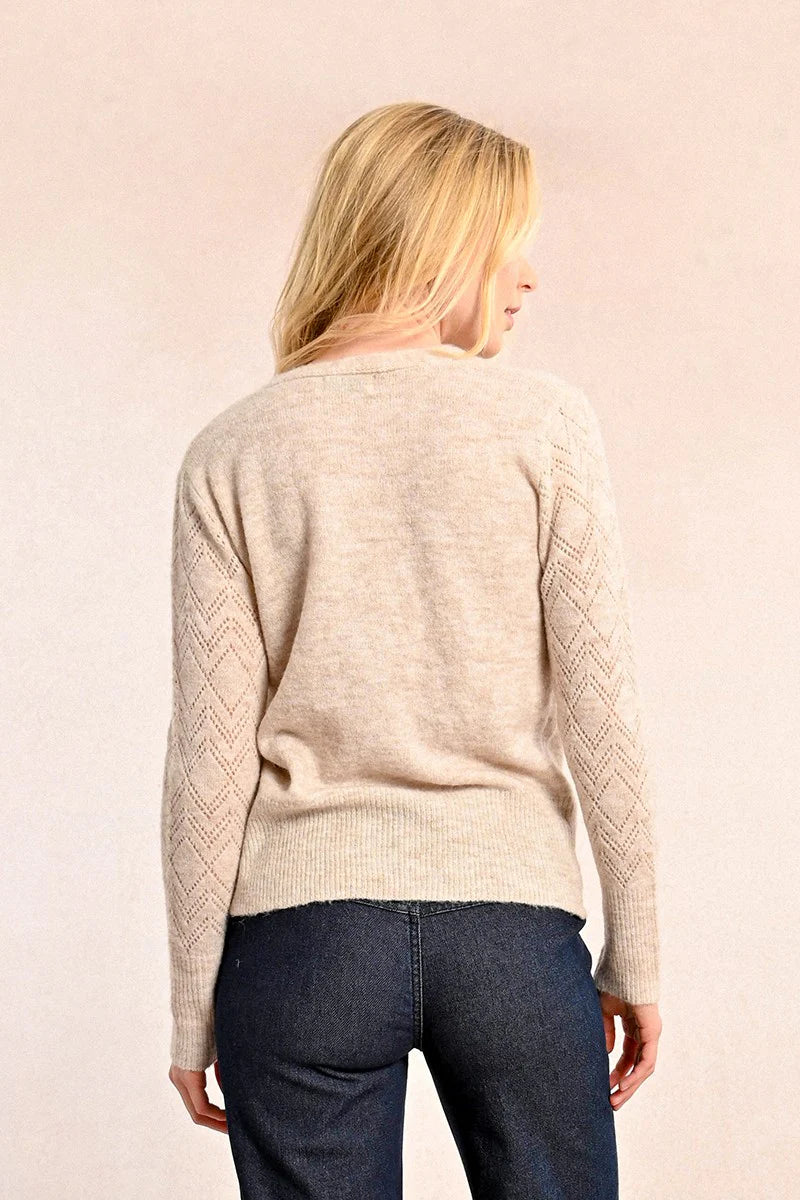 OPENWORK KNIT CARDIGAN