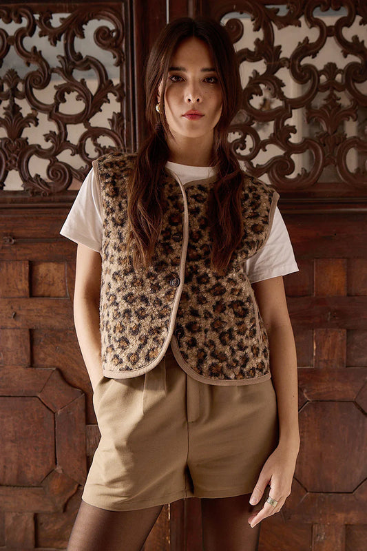 LADIES WOVEN SLEEVELESS VEST