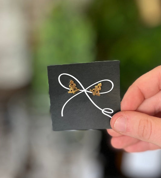 Gold Tree-Small Stud Earrings