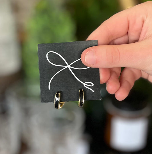 Small Hoops-Black