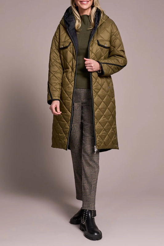 Reversible  Front Rev Puffer w/Hood Ivy