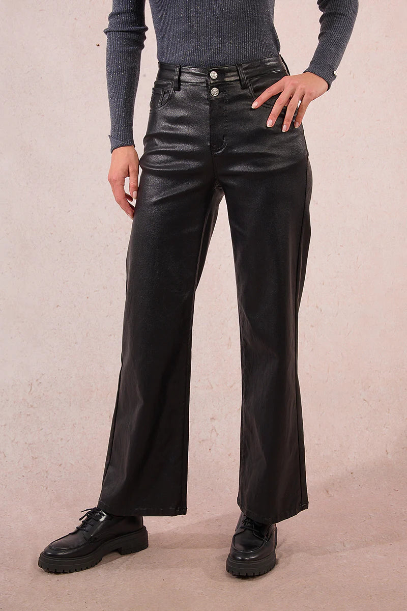 Faux Leather Coated Pants