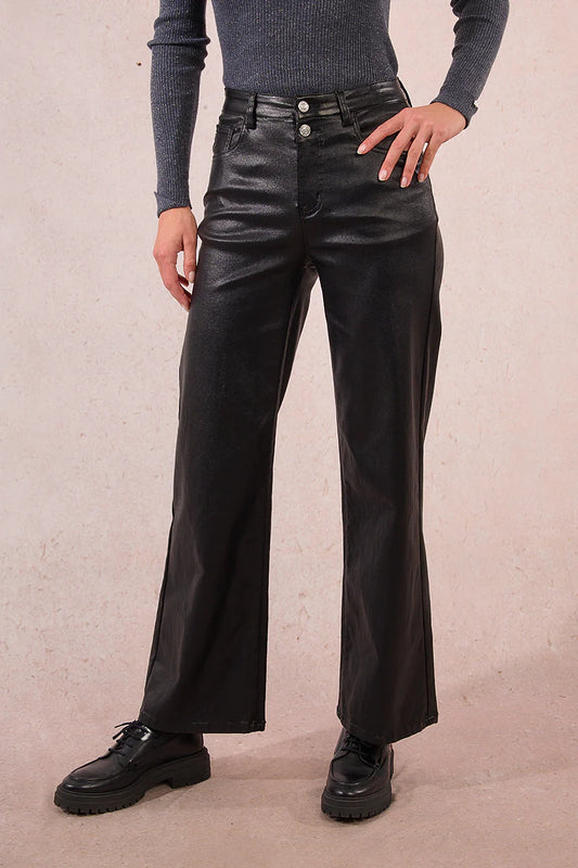 Faux Leather Coated Pants