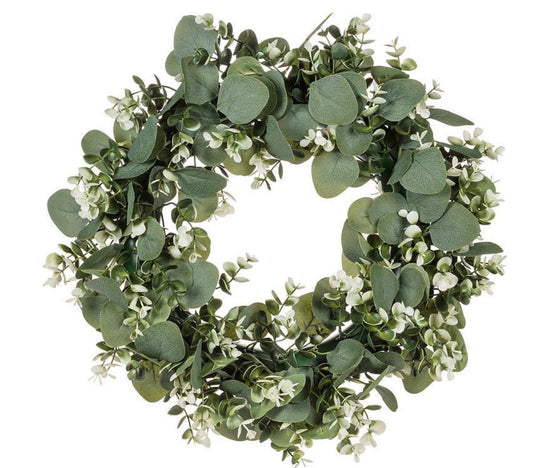 Boxwood & Eucalyptus Wreath-Large