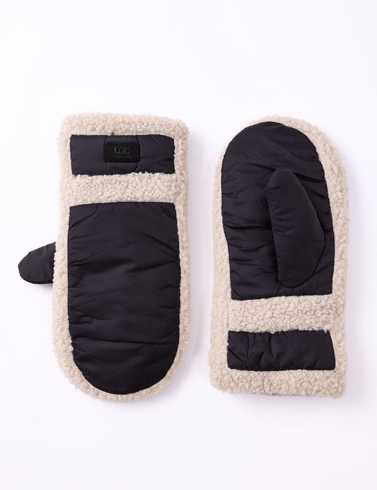 Banff Mittens-Black/Cream
