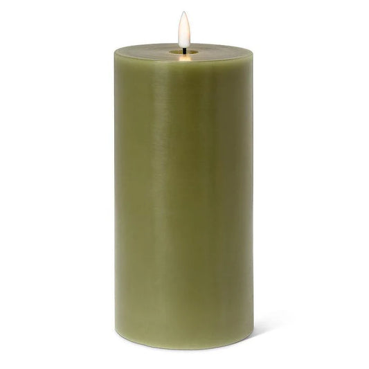 Luxlite Battery Operated Candle 4”x8”-Green