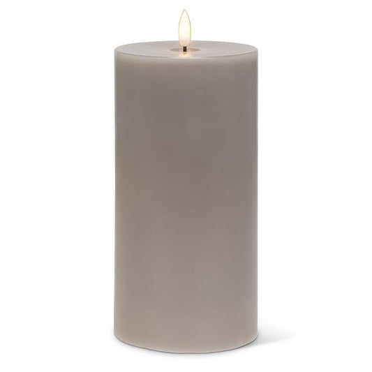 Luxlite Battery Operated Candle 4”x8”-Grey