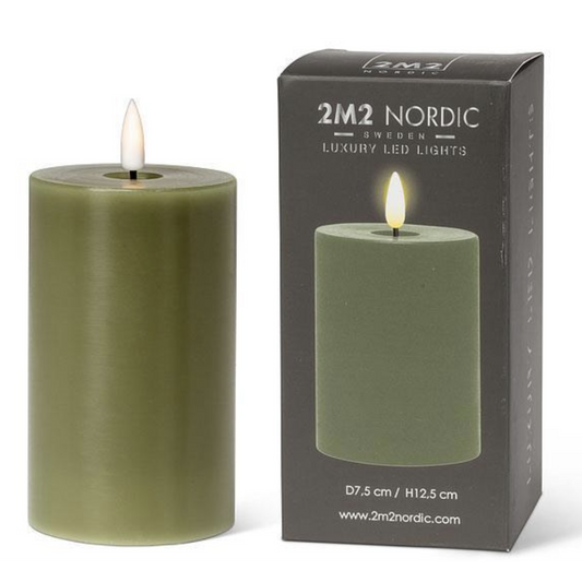 Luxlite Battery Operated candle-5”-Green