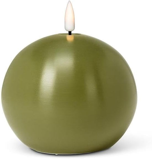 Luxlite Battery Operated Ball Candle-Green