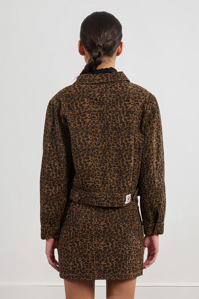 Leopard Denim Jacket