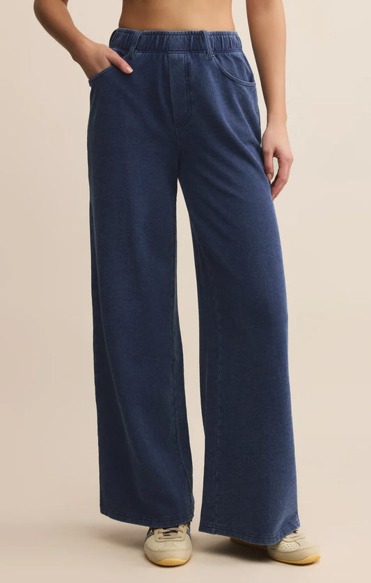 ENTOURAGE KNIT DENIM PANT-INDIGO