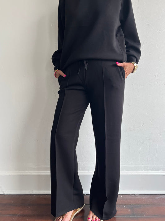 Prida Scuba Straight Leg Pant-Black
