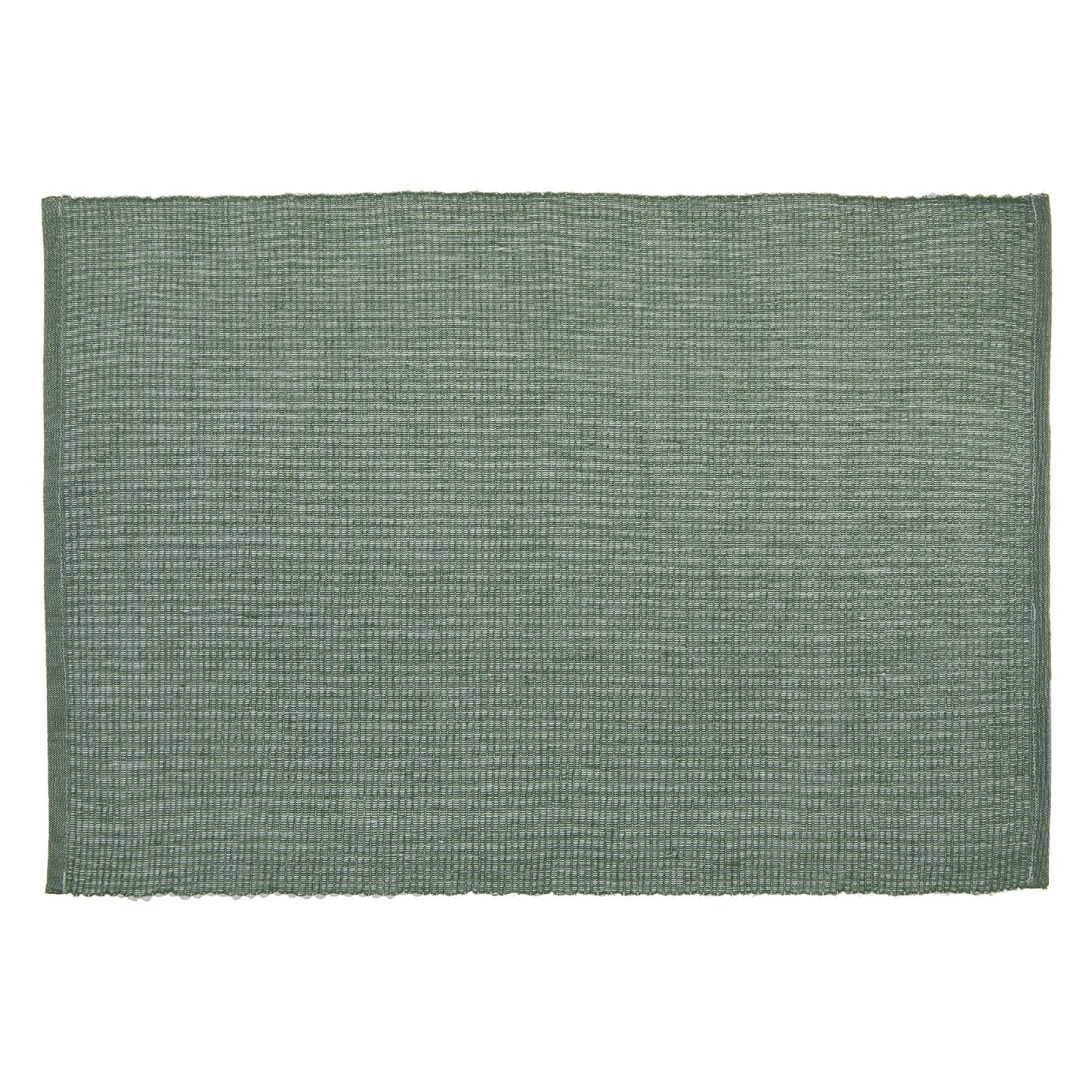 Set of 4 Chambray Ribbed Placemat-Fern green