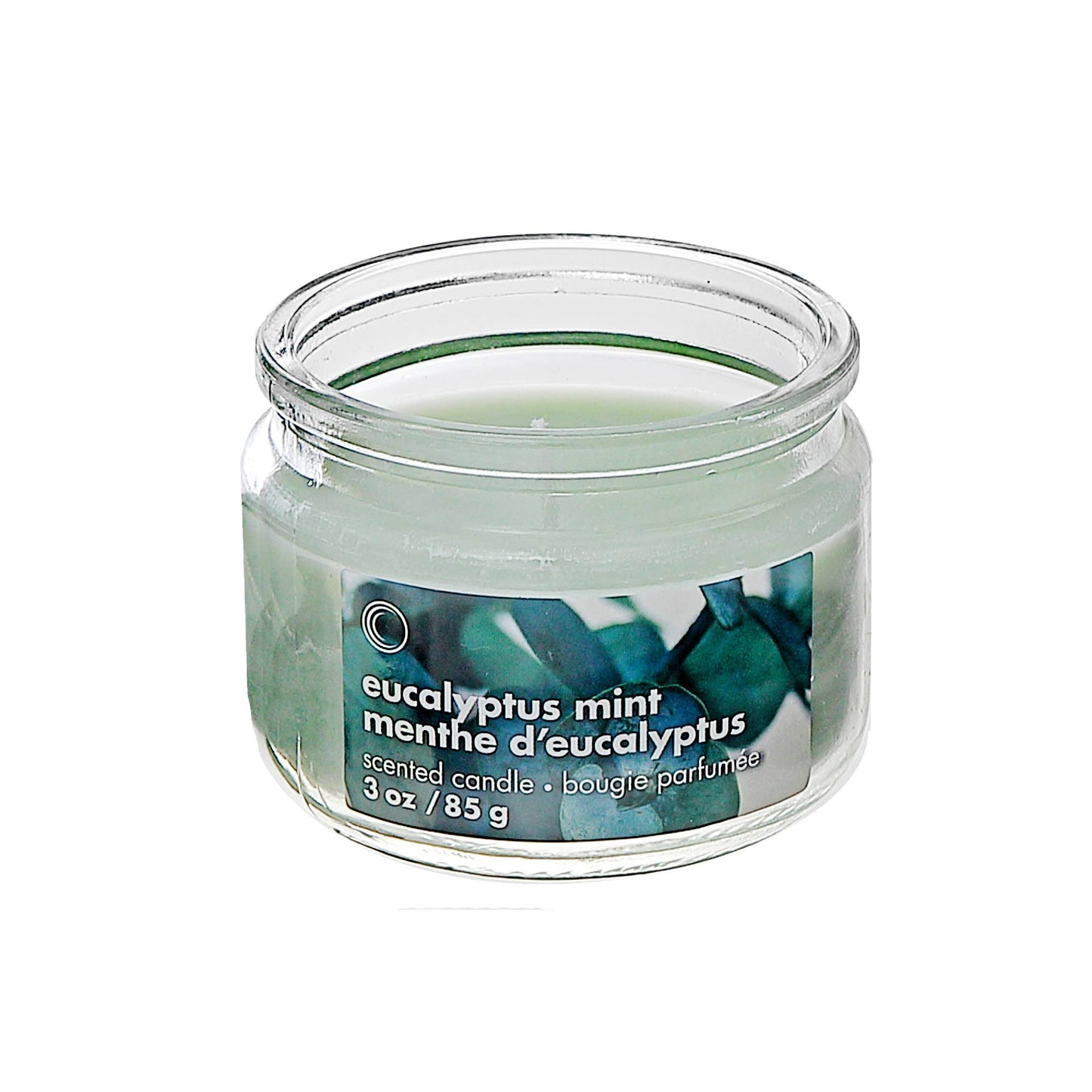 3 Oz Scented Glass Jar Candle-eucalyptus/mint