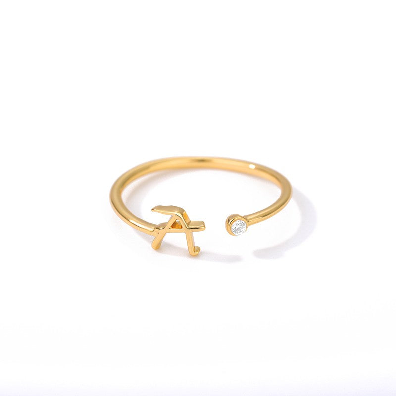 Gold plated Initial Rings