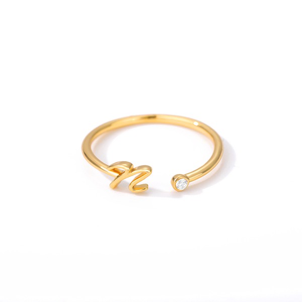 Gold plated Initial Rings