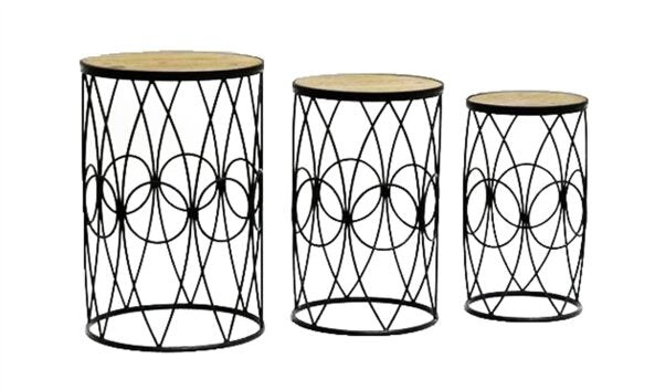 Round Black Nesting Tables